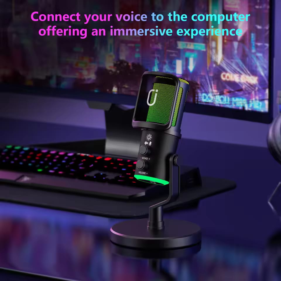 NeePho NP-M03 RGB Gaming Mic - High-Fidelity Audio for Streamers & Gamers