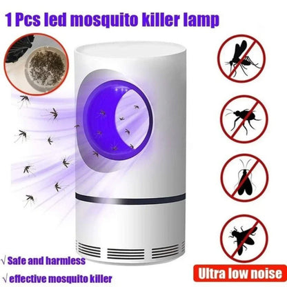 2-in-1 Mini USB Electric Mosquito Swatter & Automatic Purple Light Insect Trap – Portable Handheld Bug Zapper with Safety Mesh