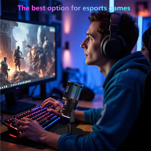 NeePho NP-M03 RGB Gaming Mic - High-Fidelity Audio for Streamers & Gamers