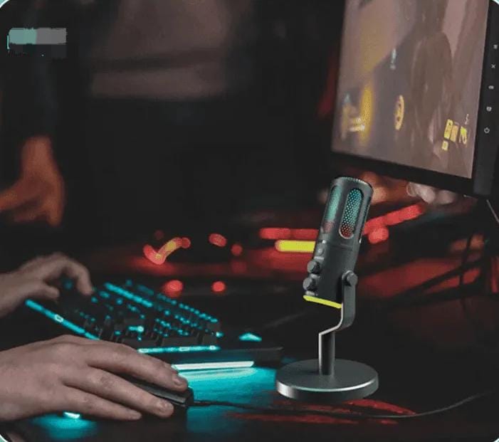 NeePho NP-M03 RGB Gaming Mic - High-Fidelity Audio for Streamers & Gamers