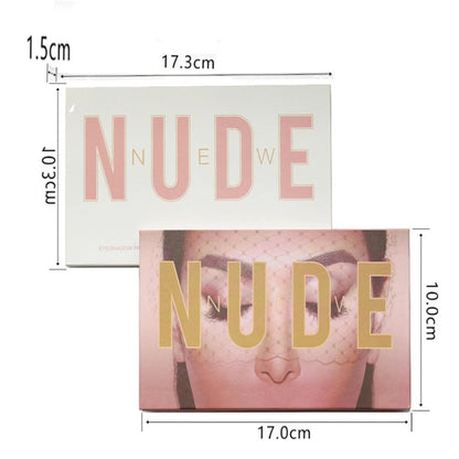 New Nude 18-Color Highly Pigmented Eyeshadow Palette – Professional Matte, Shimmer & Pearlescent Textures with Built-in Mirror