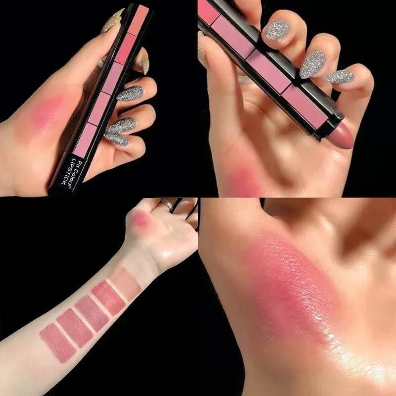Fit Colors 5-in-1 Multi-Shade Velvet Matte Lipstick Pen – Ultra-Portable Stackable Lip Kit