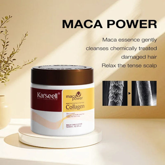 Karseell Maca Power Collagen Hair Mask – Professional Deep Conditioning Treatment for Damaged & Dry Hair (500ml)