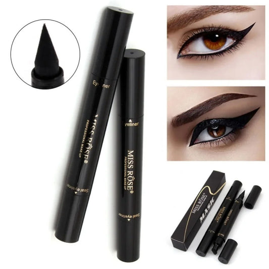 MISS ROSE Professional Dual-Ended Liquid Eyeliner & Winged Seal Stamp – Waterproof & Smudge-Proof